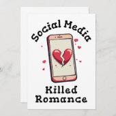 ソーシャルメディアがロマンスを殺した 招待状 (正面/裏面)