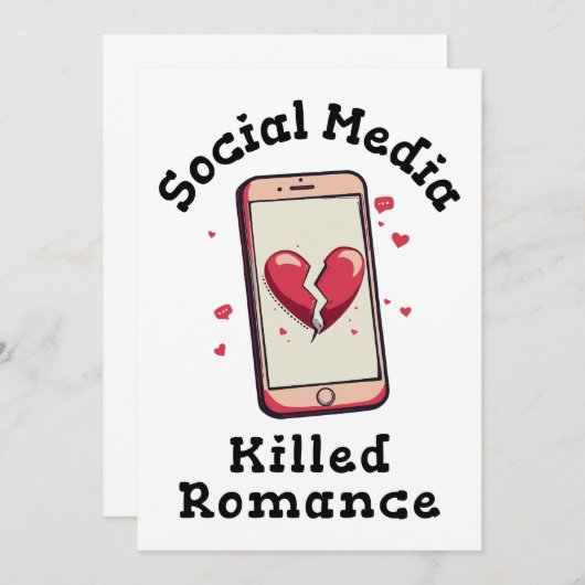 ソーシャルメディアがロマンスを殺した 招待状 (正面/裏面)