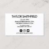 ソーシャルメディアが目にホログラフィックトレンディー 名刺 (裏面)