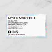 ソーシャルメディアが目にホログラフィックトレンディー 名刺 (裏面)