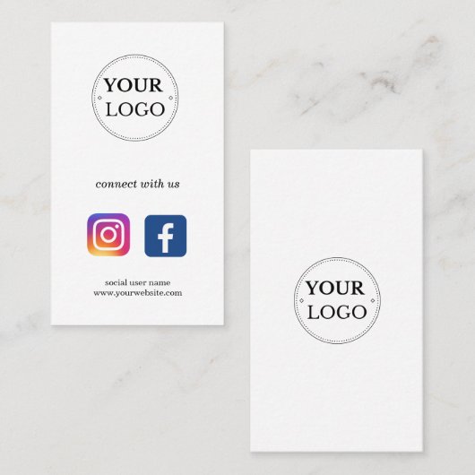 ソーシャルメディアが私たちと繋がる 名刺 (正面/裏面)