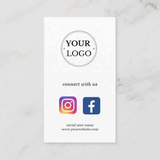 ソーシャルメディアが私たちと繋がる 名刺 (正面)