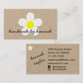 ソーシャルメディアでデイジーの名前を手作りするのが大好き 名刺 (正面/裏面)