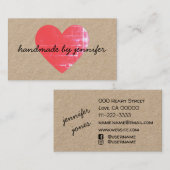 ソーシャルメディアでハートを手作りするのが好き 名刺 (正面/裏面)