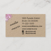 ソーシャルメディアで名前を使って手づくったスターが大好き 名刺 (裏面)