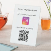 ソーシャルメディアで接続しようQRコード 台座サイン (インサイチュ)