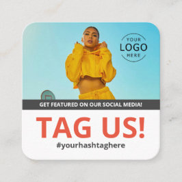 ソーシャルメディアで紹介 |返品ポリシー スクエア名刺