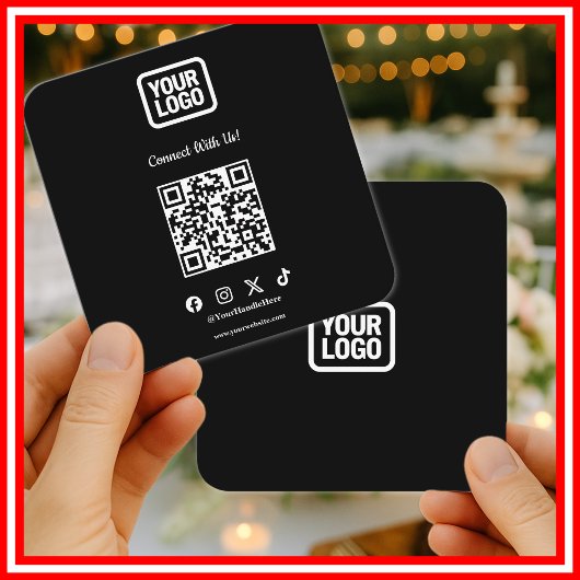 ソーシャルメディアとつながる Instagram TikTok X QR スクエア名刺