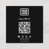 ソーシャルメディアとつながる Instagram TikTok X QR スクエア名刺 (正面)