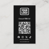 ソーシャルメディアとつながろう Instagram TikTok X QR 名刺 (正面)