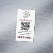 ソーシャルメディアとの接続QRコードのミニマリスト マグネット名刺 (インサイチュ)