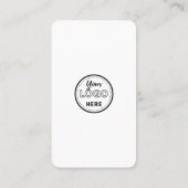 ソーシャルメディアとの接続QRコードのミニマリスト 名刺 (裏面)