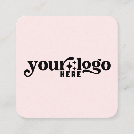 ソーシャルメディアとの接続QRコードピンク スクエア名刺 (裏面)