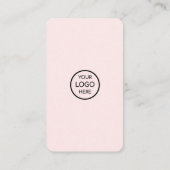 ソーシャルメディアとの接続QRコードピンク 名刺 (裏面)