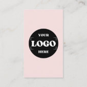 ソーシャルメディアとの接続QRコードピンク 名刺 (裏面)