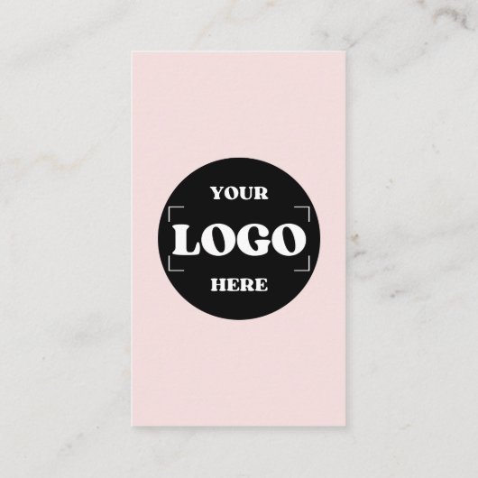 ソーシャルメディアとの接続QRコードピンク 名刺 (裏面)