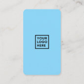 ソーシャルメディアとの接続QRコードブルー 名刺 (裏面)