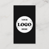 ソーシャルメディアと接続QRコードブラック 名刺 (裏面)