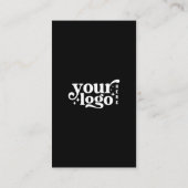 ソーシャルメディアと接続QRコードブラック 名刺 (裏面)