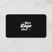 ソーシャルメディアと接続QRコードブラック 名刺 (裏面)