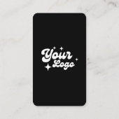 ソーシャルメディアと接続QRコードブラック 名刺 (裏面)