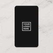 ソーシャルメディアと接続QRコードブラック 名刺 (裏面)