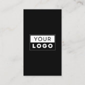 ソーシャルメディアと接続QRコードブラック 名刺 (裏面)