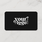 ソーシャルメディアと接続QRコードブラック 名刺 (裏面)