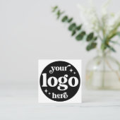 ソーシャルメディアと米国の接続のカスタムプロフェッショナル スクエア名刺 (スタンド正面)