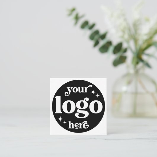 ソーシャルメディアと米国の接続のカスタムプロフェッショナル スクエア名刺 (スタンド正面)