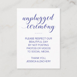 ソーシャルメディアに投稿しない青いプラグが抜結婚け プレイスカード