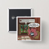 ソーシャルメディアに精通した3頭の豚 缶バッジ (正面&裏面)