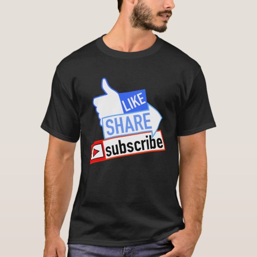 ソーシャルメディアのような共有購読 Tシャツ (正面)