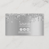 ソーシャルメディアのアイコパーソナライズされたン – -Glam & グリッター 名刺 (裏面)