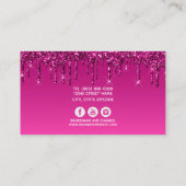 ソーシャルメディアのアイコパーソナライズされたン – -Glam & グリッター 名刺 (裏面)
