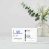 ソーシャルメディアのアイコンあなたのロゴネットワークを追加 名刺 (スタンド正面)