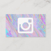 ソーシャルメディアのアイコン |ホログラフィック虹色 名刺 (正面)