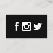 ソーシャルメディアのアイコン 名刺 (正面)