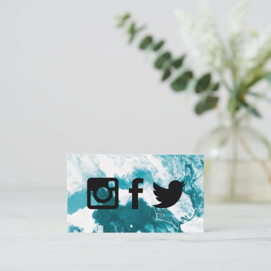 ソーシャルメディアのアイコン | 背芸術的景 名刺 (スタンド正面)