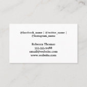 ソーシャルメディアのアイコン | 背芸術的景 名刺 (裏面)