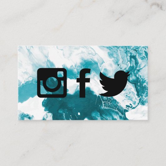 ソーシャルメディアのアイコン | 背芸術的景 名刺 (正面)