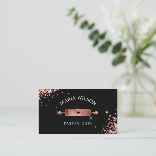 ソーシャルメディアのアイコンPastry Chefベーカリー転がズピン 名刺 (スタンド正面)