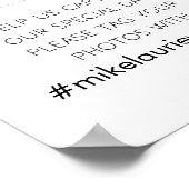 ソーシャルメディアのカスタムウェディングハッシュタグ ポスター (角)