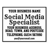 ソーシャルメディアのスペシャリストで、氏名、住所等 ラバースタンプ (インプリント)