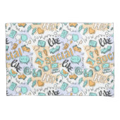 ソーシャルメディアのパターン枕カバー 枕カバー (正面)