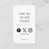 ソーシャルメディアのブラック＆ホワイトのオーダーカードを挿入 エンクロージャーカード (正面)