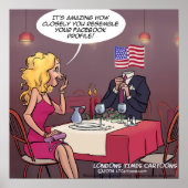 ソーシャルメディアのプロフィールとデートすることおもしろいポスター ポスター (正面)