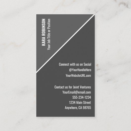 ソーシャルメディアのプロフィール写真 名刺 (裏面)