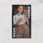 ソーシャルメディアのプロフィール写真 名刺 (正面)