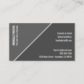 ソーシャルメディアのプロフィール写真 名刺 (裏面)